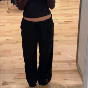 Black Wide-Leg linen Pants